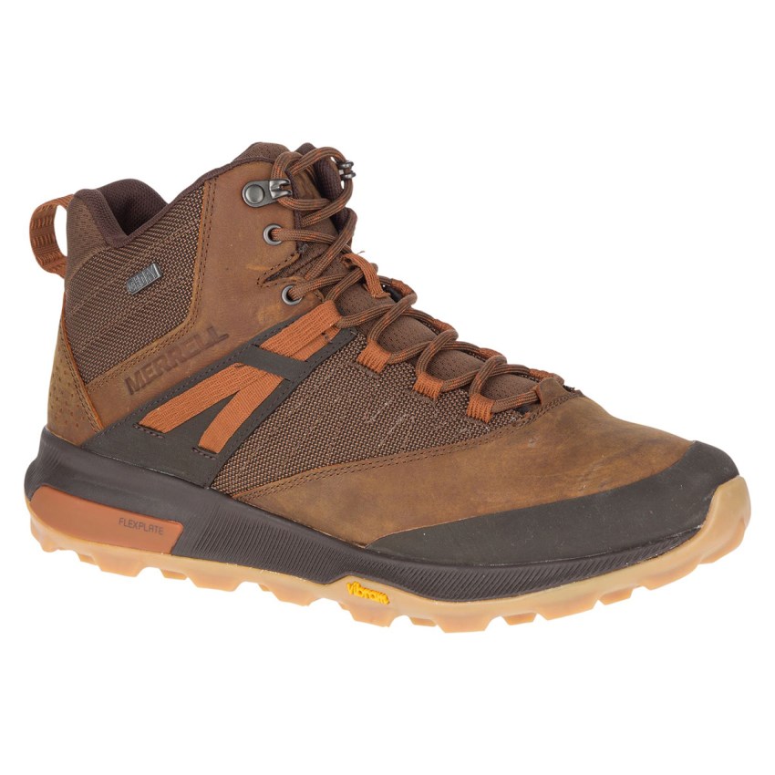 Bottes Merrell Zion Mid Waterproof Marron Homme | I.O.YNGB